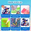 SUMELAY Diamond Art Hanging Kit for Adults, 5D Acrylic Diamond Painting Window Pendant, Diamond Ornament for Garden Home Office Decor Crafts Gift(Halloween-T005)