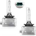 2 PCS Car HID Bulbs, D3S/D3C High Low Beam HID Xenon Bulbs Replacement, 6000K 35W Super Bright Vehicle Light Bulbs with Metal Stents Base, Practical Car Accessories