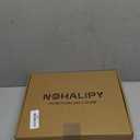 Widespread 8 Inch Brushed Nickel Bathroom Sink Faucet, Waterfall Nickel Stainless Steel Bathroom Faucet for Sink 3 Hole, Vanity Lavatory Sink Faucets with Drain & Water Hoses