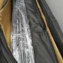 CXRCY Motorcycle Cover Shelter Storage - Heavy Duty 600D Oxford Vehicle Shed with Combination Lock, Includes Carry Bag, 106" x 41" x 60" Garage Tent, Roll-Up Side Windows - Black