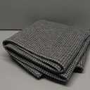 IOHOUZE Washable Runner Rug 2x8 Non Slip Rubber Backed Hallway Runner Entryway Runner Indoor, Kitchen Rugs Woven Cotton Floor Carpet for Kitchen Hall Entrance Bedroom, Dark Grey