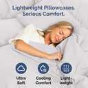 Standard Pillow Cases Set of 4 - Ultra Soft Hotel Quality Pillowcase Covers - Comfy Bedding for Women, Men, Kids & Teens - Machine Washable Pillow Protectors - 4 Piece Set - Standard Size French Grey