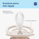MAM Perfect Baby Pacifier 16+ Months, Extra Thin Nipple, Developed with Orthodontists, Clinically Proven, Glows in The Dark, BPA-Free Silicone, Pack of 2, Made in Europe