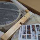 Solid Wood Dining Chairs Kitchen Chairs Set of 2 Mid Century Modern Dining Chairs with Wooden Frame and Upholstered Farmhouse Dining Room Chairs for Kitchen,Living Room (A-natural Wood + Light Khaki)