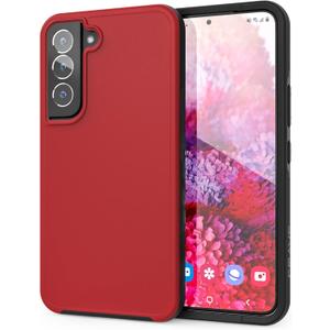 Crave Slim Guard for Galaxy S22 Case, Shockproof Case for Samsung Galaxy S22, S22 5G (6.1 inch) - Red