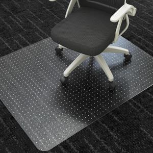 Office Chair Mat for Carpet Floors, Desk Mats 47"X59" for Rolling Desk on Low Pile Carpets, Rectangle Computer Gaming Plastic Floor Mats for Office Chair on Carpet, Flat Without Curling