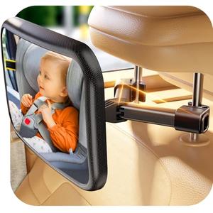 Baby Car Mirror for Baby Hook Clip Design Never Shake Baby Mirror for Car Seat Mirror Rear Facing Newborn Essentials Easy Install Back Seat Mirrors for Car ShatterProof Crash Tested Baby Shower Gifts