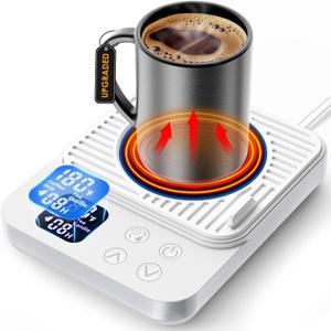 Mug Warmer, Coffee Cup Warmer for Desk with 1-12H Auto Shut Off, 36W Faster Heating Coffee Mug Warmer for Coffee Beverage Milk Tea, Smart Candle Warmers, Ideal Coffee Accessories Gifts (White)