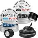 Arfun 2 Pack Magnetic Slime Putty with Magnet, Soft Magic Slime Hand Putty Fidget Game Stress Relief Thinking Educational Toy with Magnet Gifts for Boys Girls Adults(Blue, Black)