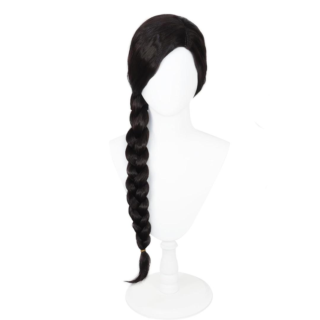Long Black Curly Cosplay Wig for Women Parties and Halloween