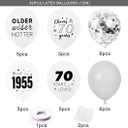 70th Birthday Balloons 30PCS Silver White Birthday Balloons for Men or Women in Birthday Party Decoration