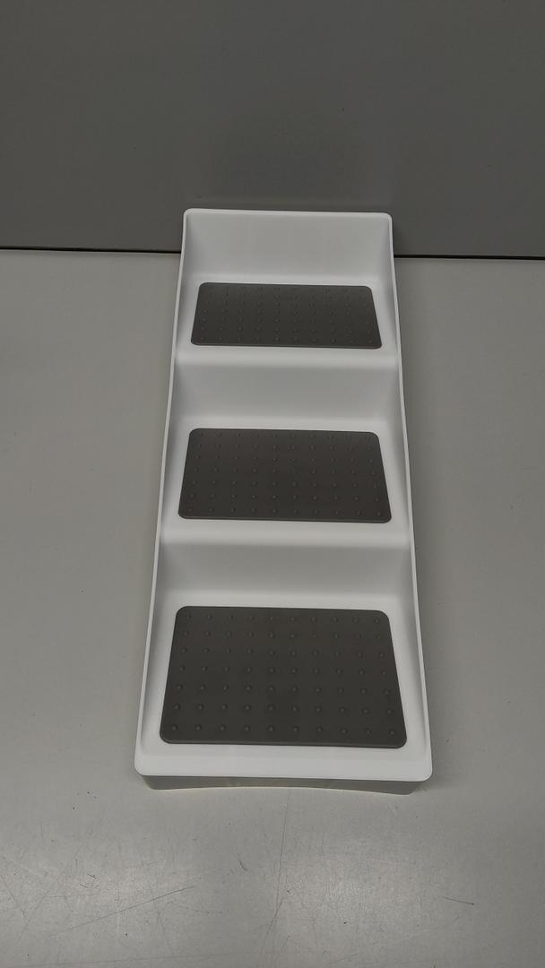 1 PCS Spice Drawer Organizer 3 Tier Non-Slip Silicone Seasoning Jars Drawer Insert, Seasoning Organizer Rack, 3 Section Plastic Spice Rack Drawer, Kitchen Spice Rack Tray for Cabinet