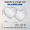 2 Pcs Mother's Day Blind Spot Mirrors with Drive Safe Stickers Gifts Cars Heart Shaped Blind Spot Angle Removable Wide Adjustable Angle Convex Rear View Mirror Accessories
