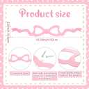 Pelopy Pink Bow Metal Wall Decor Coquette Bow Wrought Iron Wall Art Cute Preppy Room Decor Pink Horizontal Hanging for Bedroom Bathroom Kitchen Above the Door Bed Window