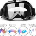 Professional Motorcycle Motocross Goggles 2-Pack Dirt Bike ATV Riding Racing Wide vision Glasses Anti-Fog Scratch Windproof Dustproof Goggles for Adult Youth Kids Clear Lens