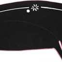 YOSRTER Dashboard Cover for Dodge Charger Accessories 2011-2021 2022 2023 Non-Slip Carpet Pad Dash Cover Mat No Glare UV Rays Blocker Sunshade Protector(Pink Edge Pink Trim)