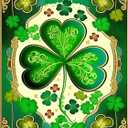 IPISSOI Diamond Art Kits for Adults St Patrick's Day Shamrock Diamond Painting Kits HD Canvas Crystal Embroidery for Room Decor Home Decor Wall Decor Art Craft Gifts 12x16inch/30x40cm