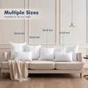 MIULEE Throw Pillows Inserts, Pack of 2 20x20 Inch 100% Virgin Fiber Filling Bed Couch Pillows
