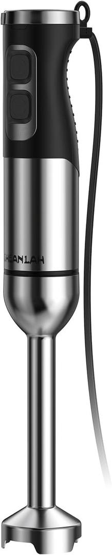 1000W Powerful Immersion Blender Handheld, 2025 New Update Hand Blender with 25-Speed and Heavy-Duty Copper Motor (Silver)