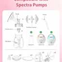 Pump Parts Compatible with Spectra S1/S2/9 Plus, Not Original Accessories, Full Set Replacements Include 24mm Flanges, Valves, Backflow Protectors (Duckbills Included), Tubings and Bottles