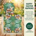 2 x ibohr Easter Paper Napkins, 50 Count Happy Easter Bunny & Egg Disposable Decorative Lunch Napkins for Easter Party Supplies, Spring Table Decorations