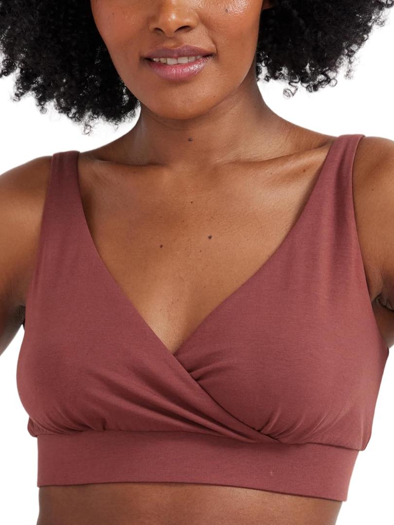 HATCH The Dream Feed Nursing & Sleep Bra, Stretchy & Wireless with Crossover Pull-Down Design for Breastfeeding (M)