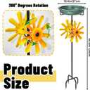 Metal Bird Bath for Outside with Wind Spinner, 48.8 Vintage Freestanding Birdbaths & Birdfeeder with Windmill, Easy to Clean Bird Baths Feeder Bowl for Outdoors Garden Yard Lawn Decor (Retro Green)