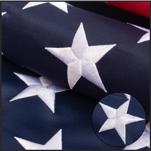 American flag 5x8 FT for Outside, Heavy Duty Polyester USA Flag Outdoor with Embroidered Stars, Sewn Stripes, US Flag with Brass Grommets for Indoor, Outdoor, All Weather