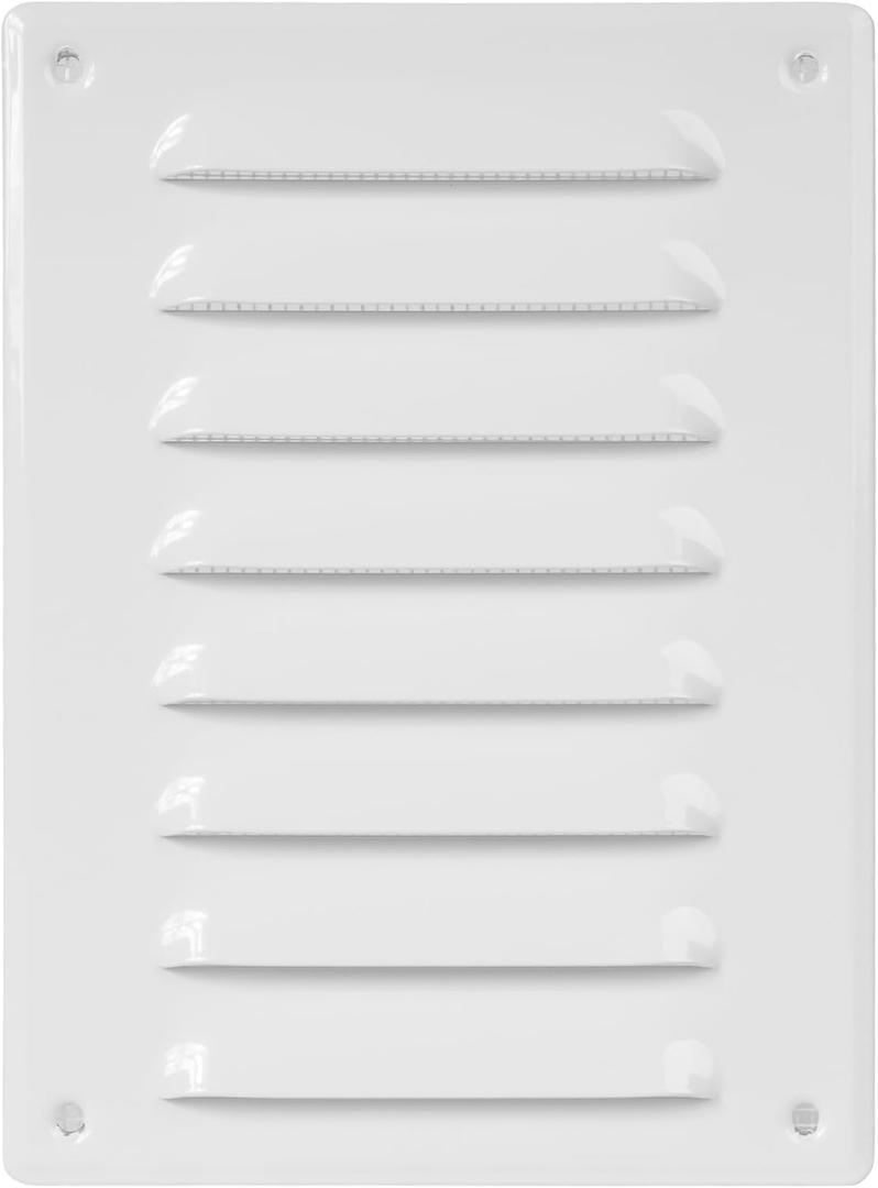 Repa Market 5.5" x 7.5" Inch (Outer Dimensions) White Air Vent Cover - Steel Steel Return Air Grilles - for Ceiling and Sidewall - HVAC - with Protection Screen (5.51'' x 7.48'' Inch)