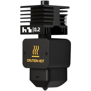 Upgrade 0.2mm P2S, H2D, H2S Hotend Kit, 3D Printer Print Head Hot End Heating Block Kit with 0.2mm Hardened Steel Nozzle and Silicone Sock for Bambu Lab H2D, H2S, A1/A1 Mini