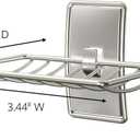 Command Soap Dish for Shower, Damage Free Hanging Bathroom Soap Dish, No Tools Bar Soap Holder, 1 Satin Nickel Soap Dish and 2 Water-Resistant Command Strips