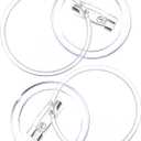 Chinco 50 Pack Acrylic Button Pins Badge Clear Custom Button Pins Kit Blank Photo Bulk Make Your Own Buttons for DIY Craft Supplies(2.875 Inch)