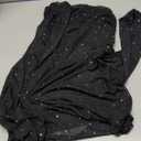 Avidlove Mesh Top for Women Long Sleeve Off The Shoulder Tops Sexy Clubwear Outfits Rhinestone Shirts Black X-Large