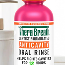 TheraBreath Anticavity Fluoride Oral Rinse Mouthwash, Fights Cavities, Strengthens Enamel and Freshens Breath, DentistFormulated, AlcoholFree, Sparkle Mint Flavor, 16 fl oz