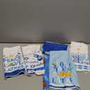 6 Pieces Hanukkah Kitchen Towels Hanukkah Decorations for Home Blue Menorah Gnomes Stars Happy Hanukkah Gift Candlestick Dish Towels Jewish Festival Tea Towel Hand Drying Towel for Cooking Baking