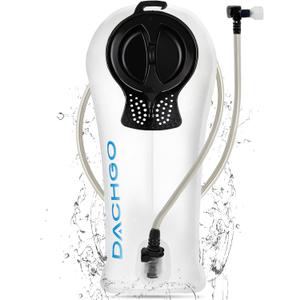 Hydration Bladder, 1.5L 2L 3L Water Bladder for Hiking Backpack, BPA-Free & Taste-Free Hydration Water Reservoir, Camping Cycling Running (Clear White)