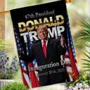 Inauguration Day Trump Won Flag House 2 Pcs Pack Wall Decor Home Patio 47th President Poster Decorations Making America Great Again Patio Banner MAGA Republican Gifts Made in USA