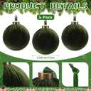 HyDren 6 Pcs Velvet Christmas Ball Ornaments 4 Inches Large Flocked Christmas Tree Hanging Ornaments Shatterproof Xmas Bulbs for Home Xmas Tree Party Decor(Beige, Light Brown, Dark Green)