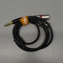 Disino 1/4 TRS to Dual XLR Male Y-Splitter Stereo Breakout Cable 1/4 inch(6.35mm) to 2 XLR Patch Cable - 3.3 FT/1m