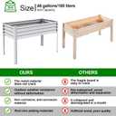 Land Guard 2 Pack Galvanized Raised Garden Bed with Legs, 482432in Large Metal Elevated Raised Planter Box with Drainage Holes for Backyard, Patio, Balcony, 700lb Capacity