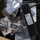 DWVO Farmhouse TV Stand for 65 Inch TV, Black Entertainment Center with LED Lights & Power Outlet, TV Media Console with Storage for Living Room, Black (59")