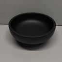 OAKOA Concrete Black Decorative Bowl for Home Decor - Black Fruit Bowl - Modern Pedestal Coffee Table Bowl for Entryway Table