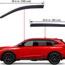 Lightronic Extra Durable Outside-Mount Low-Profile Auto Vent Window Visors, Fits 2022-2025 Acura MDX, UV Protection Rain Guards, Original Wind Deflectors, Smoke, 4-Pcs