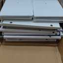 Furologee Nightstands Set of 2, End Tables Set of 2 with Charging Station and LED Lights, White Night Stands with 2 Fabric Drawers, Bedside Tables for Living Room/Bedroom