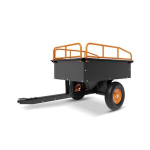 750Lbs Heavy Duty ATV Trailer Steel Dump Cart, 15 Cubic Feet Garden Utility with Removable Sides,Tow Behind Garden Trailer for Lawn Mower & Yard Work