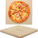 Unicook 16" x 16" Square Pizza Stone for Grill and Oven, Large Cordierite Bread Baking Stone for Crispy Crust Pizzas, Bread and Cookies, Includes Dough Scraper
