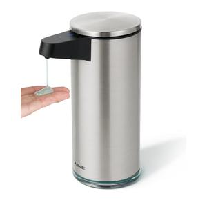 AIKE SensePro Automatic Soap Dispenser Type-C Rechargeable, Brushed Stainless Steel Finish 12.8 fl.oz. for Liquid Soap
