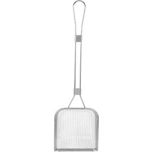 Amosfun Mesh Skimmer Strainer Ladle Stainless Steel Colander Spoon Kitchen Frying Cooking Gadget for Chicken French Fries 5 x 1.5 x 17 Inch
