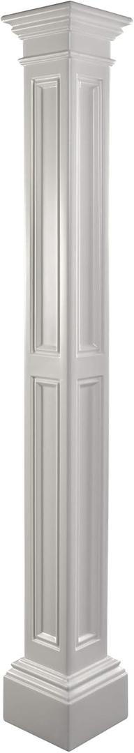 Mayne Liberty Lamp Post - White - 9.5in L x 9.5in W x 72in H - Fade Resistant - Polyethylene Lamp Post (5838-W) Decorative Sleeve ONLY