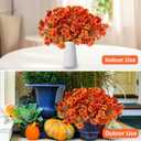 Artificial Fall Flowers Faux Mums for Outdoor Indoor Garden Home Decoration,12 Bundles Faux Silk Daisy UV Resistant Look Real No Fade for Front Door Porch Patio Yard Balcony Autumn Decor